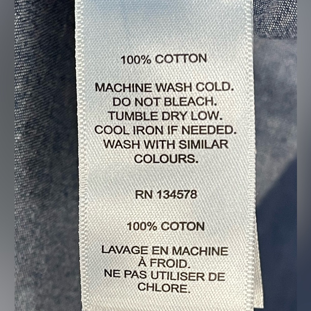 Vineyard Vines long sleeve cotton Denim Jean chambray button-down shirt Men’s - Picture 5 of 7